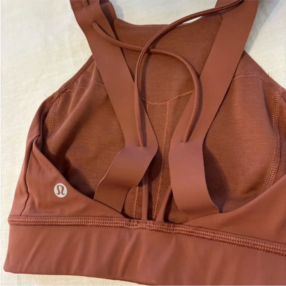Lululemon Size 2 W2CNUS Strong at Heart Bra Medium Support Ancient Copper